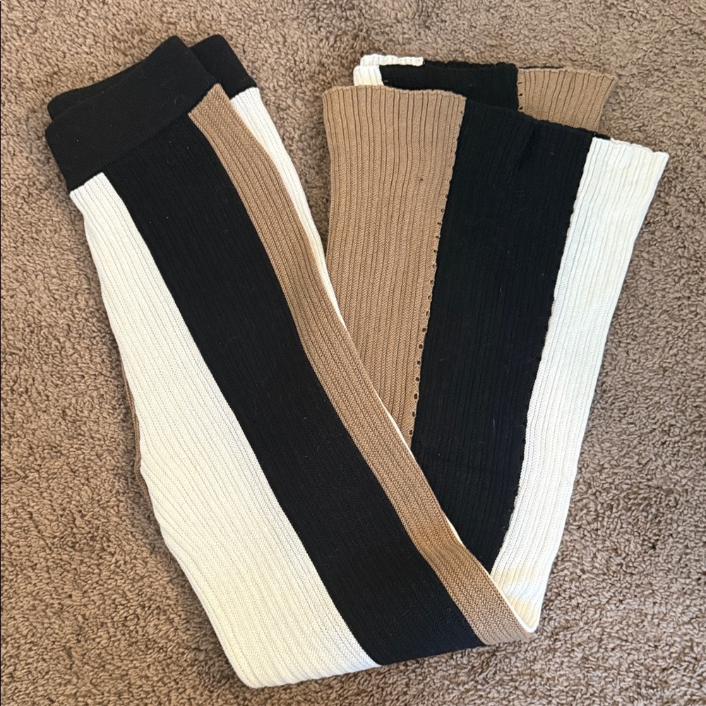 Vici Black, Brown + White Stripe Pant Set - Picture 5 of 7